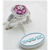 Image 1 : 18kt white gold ruby and diamond ring. 