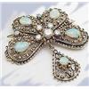 Image 1 : Opal pin with 1.75ctw of diamonds in a 