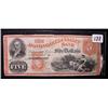Image 1 : 1858 $5.00 The Monongahela Valley Bank 
