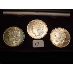 (3) New Orleans Morgan Silver Dollar Se