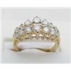 Image 1 : Diamond ring 1Ctw two row band 14kt yel