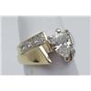 Image 1 : Diamond ring - Pear shaped center stone