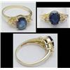 Image 1 : Oval sapphire ring approx 1.50ct with a