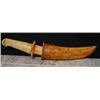 Image 1 : Bone knife with scabbard.  Measures 10 