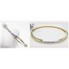Image 1 : .25ctw diamond bangle bracelet in two t