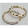 Image 1 : Diamond hoop earrings inside out 1Ctw 1