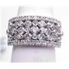 Image 1 : Ring 14kt white gold crown ring with 2.