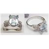 Image 1 : 3.5ct Emerald cut aquamarine ring with 