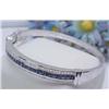 Image 1 : Bangle bracelet with 3.50Ctw sapphire a