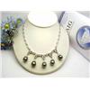 Image 1 : Tahitian pearl and diamond necklace in 