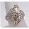 Image 1 : Diamond ring 1.25Ctw pave round and cha
