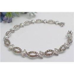 Diamond bracelet 1.75Ctw white and cogn