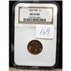 Image 1 : 1909 V.D.B. Lincoln Cent NGC MS63 Red