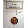 Image 1 : 1938-D Lincoln Cent  NGC  MS 66 RD