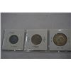 Image 3 : 1945 CANADIAN COINS SILVER 50c 25c PLUS VICTORY NICKEL .800 SILVER