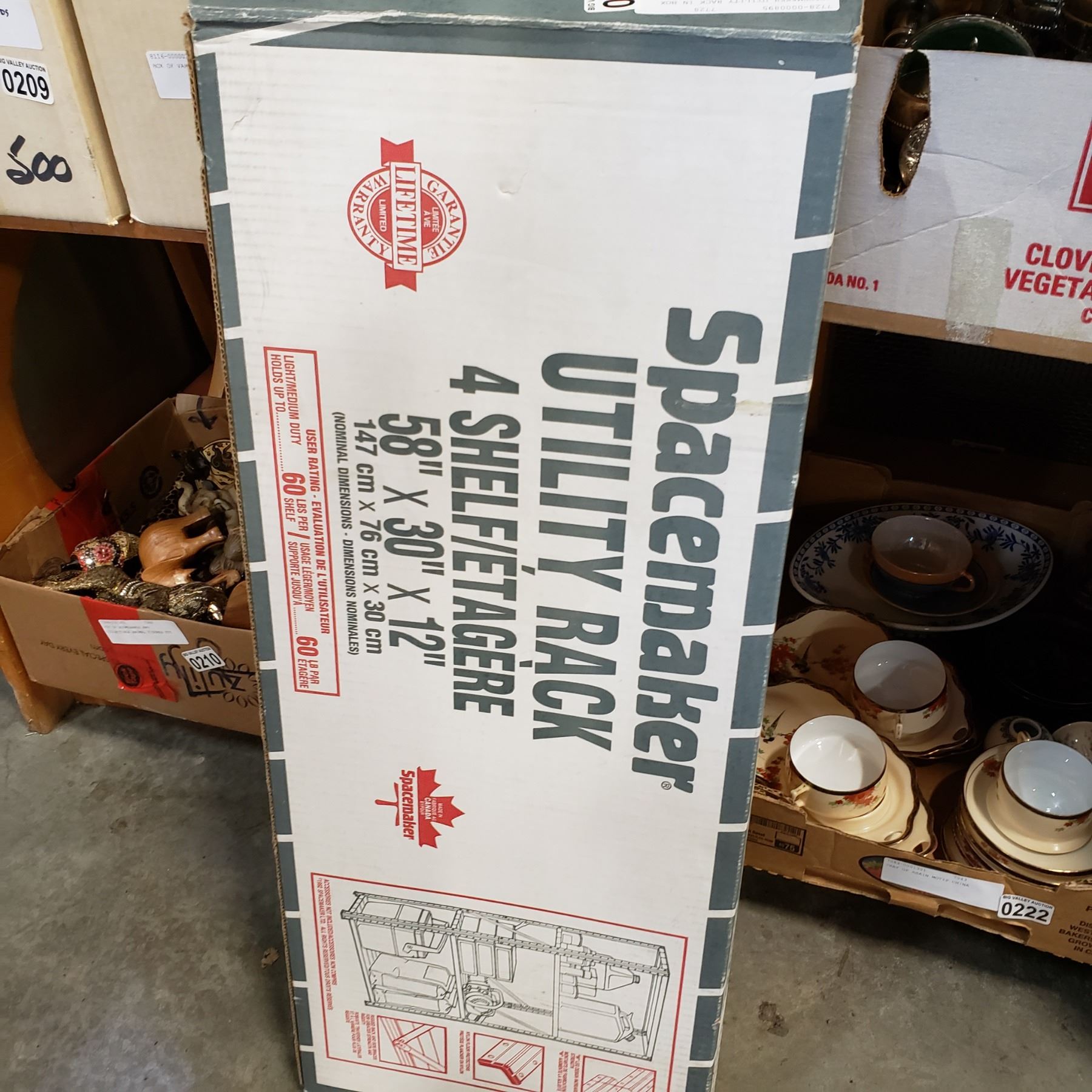 SPACEMAKER UTILITY RACK IN BOX 58 X 30 X 12 INCHES 4 SHELF - Big Valley ...