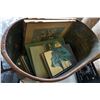 Image 2 : COPPER BUCKET AND VINTAGE BOOKS