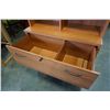 Image 4 : 2 DRAWER MAPLE OFFICE CABINET W/ HUTCH TOP