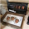 Image 1 : 2 KOREAN SHADOW BOXES AND SMALL PAINTING ON BOARD