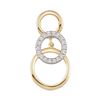 Image 1 : Diamond Cascading Triple Circle Pendant 1/6 Cttw 10kt Yellow Gold