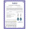 Image 2 : Genuine 5 ctw Blue Topaz Earrings 14KT Rose Gold - REF-35N2R