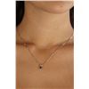 Image 2 : Natural 0.79 ctw Black Diamond Solitaire Necklace 14K White Gold - REF-33X6Y