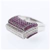 Image 1 : 3.58 CTW Ruby & Diamond Ring 14K White Gold - REF-101Y8X