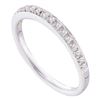 Image 1 : Round Prong-set Diamond Slender Band 1/8 Cttw 14kt White Gold