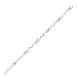 Diamond Sparkling Faceted Fashion Bracelet 1/3 Cttw 10kt White Gold