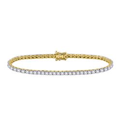 Diamond Classic Tennis Bracelet 1.00 Cttw 10kt Yellow Gold