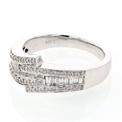 0.47 CTW Diamond Ring 18K White Gold - REF-75R7K