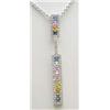 Image 1 : Pendant with square cut multi colored s