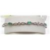 Image 1 : Bracelet emerald 1.60Ctw and diamond .2