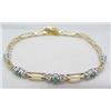 Image 1 : Bracelet emerald  and diamond .45Ctw 14