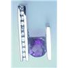 Image 1 : Slide pendant 8mm round amethyst with .