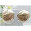 Image 1 : Earrings shell design14kt yellow gold 7
