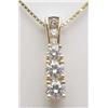 Image 1 : Diamond pendant three stone diamond wit