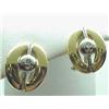 Image 1 : Earrings 14kt two-tone with omega backs