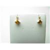 Image 1 : Citrine earrings 4x4 square citrine wit