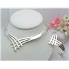 Image 1 : Sterling silver collar and cuff bracele