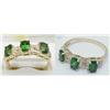 Image 1 : Chrome Diopside and diamond 14kt yellow