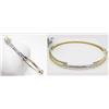 Image 1 : .25ctw diamond bangle bracelet in two t