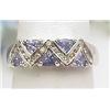 Image 1 : Tanzanite and diamond ring in 10k yello