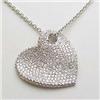 Image 1 : Heart pendant pave diamonds 1.50Ct 18kt