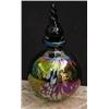 Image 1 : Perfume bottle of iridescent glass, gro