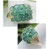Image 1 : Lady's emerald cluster ring with 23 ova
