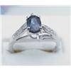Image 1 : Sapphire ring 1.00Ct with accent diamon