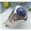 Image 1 : Man's ring - blue Linde star with two d