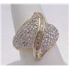Image 1 : Diamond ring 1.25Ctw pave round and cha