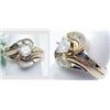 Image 1 : Wedding set .34ctw round with .25ctw ba